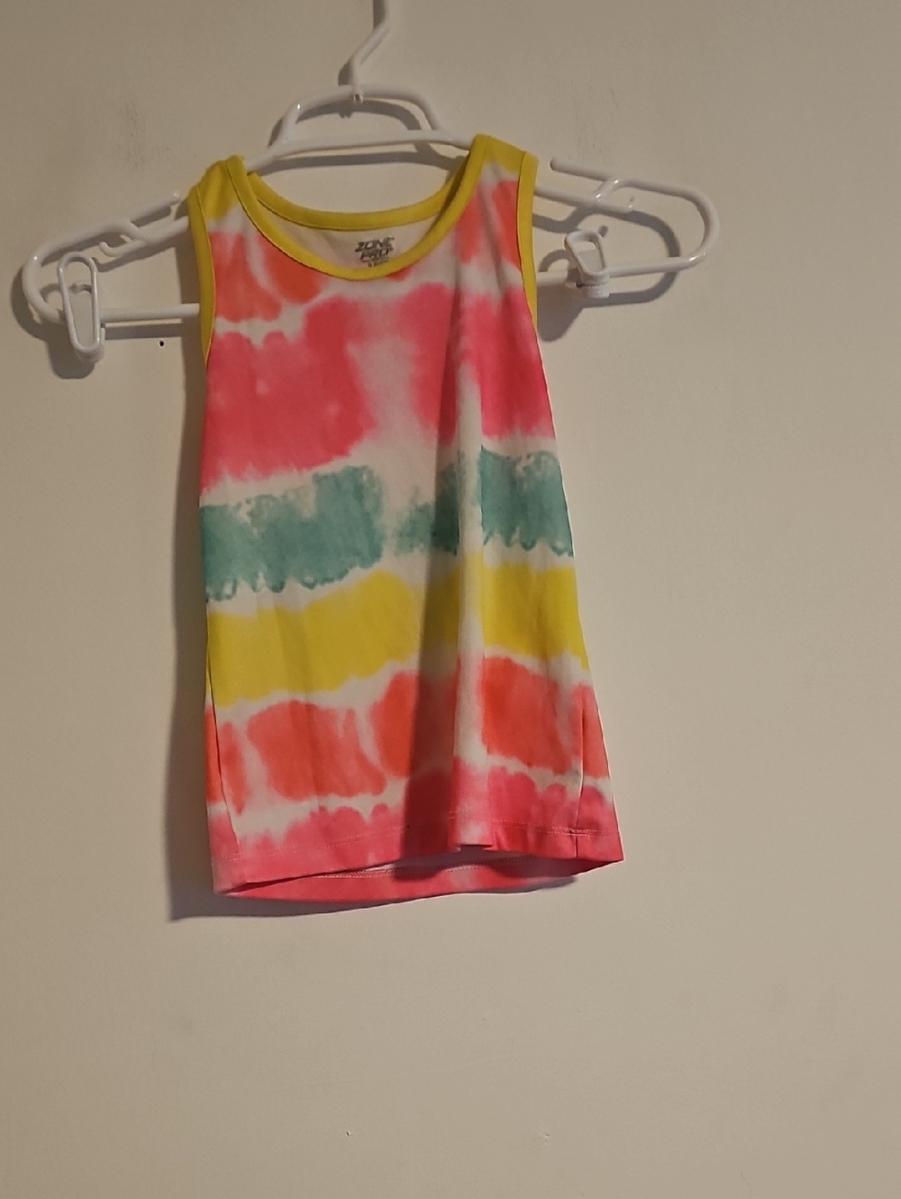 Zone Pro Kids Tie-Dye Tank Top - Pink, Yellow, Blue